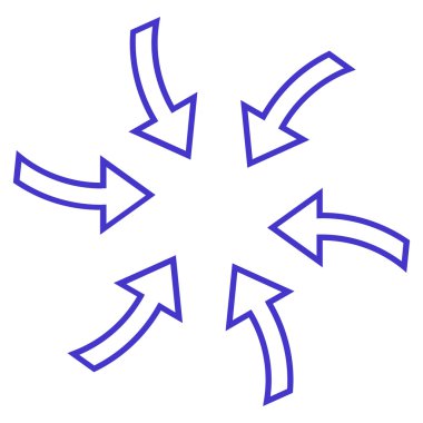 Siklon okları kontur vektör simgesi