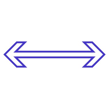 Exchange ok yatay anahat vektör simgesi