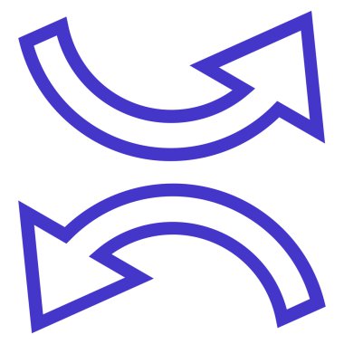 Exchange okları vektör simge kontur