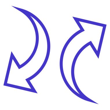Exchange okları vektör simge kontur
