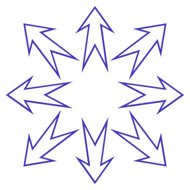 Oklar kontur vektör simgesini genişletin