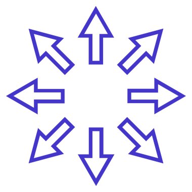 Oklar ince çizgi vektör simge patlayabilir