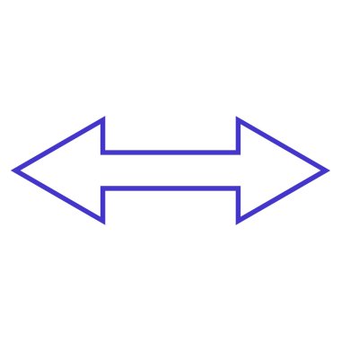 Yatay anahat vektör simgesi ters çevir