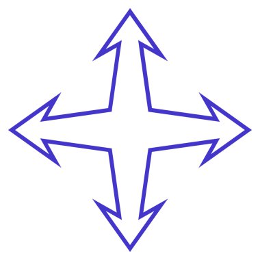 Kavşak okları anahat vektör simgesi