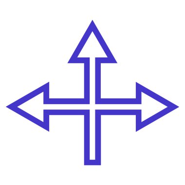 Kavşak okları kontur vektör simgesi