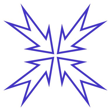 Toplantı noktası anahat vektör simgesi