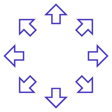 Radyal okları vektör simge kontur