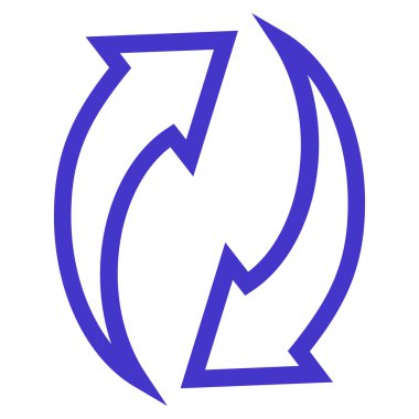 Oklar kontur vektör simge Yenile