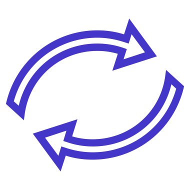 Oklar ince çizgi vektör simge Yenile