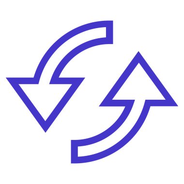 Oklar ince çizgi vektör simge Yenile