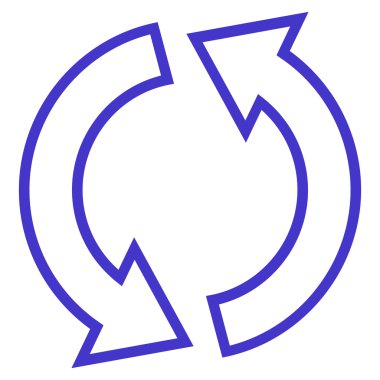 Oklar ince çizgi vektör simge Yenile