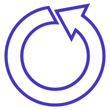 CCW kontur vektör simgesini Döndür