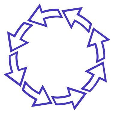 Döndürme oklarını vektör simge kontur