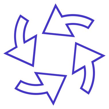 Döndürme oklarını anahat vektör simgesi