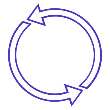 Döndürme Ccw anahat vektör simgesi