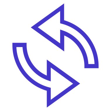 Update okları anahat vektör simgesi