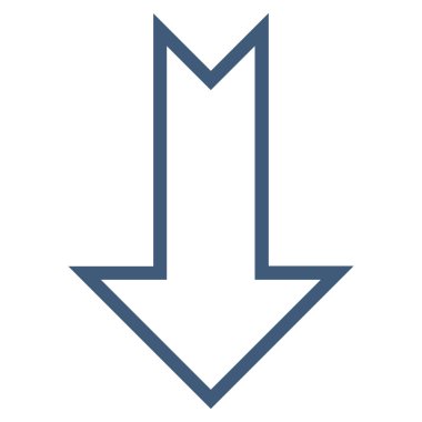 Anahat vektör simgesi aşağı ok