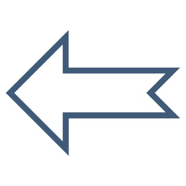 Ok sol anahat vektör simgesi