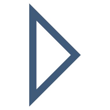 Ok ucu sağ kontur vektör simgesi