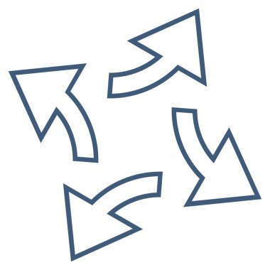 Dairesel Exchange okları vektör simge kontur