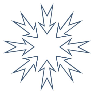 Oklar ince çizgi vektör simge sıkıştırmak