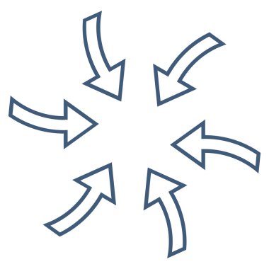 Siklon okları anahat vektör simgesi