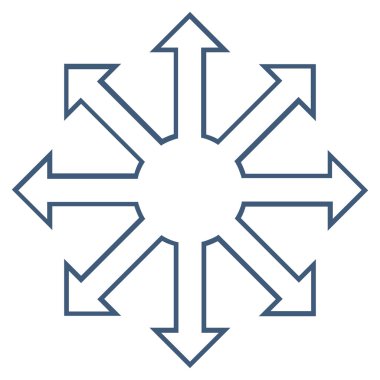 Oklar kontur vektör simgeyi büyütmek