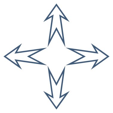 Oklar kontur vektör simgesini genişletin