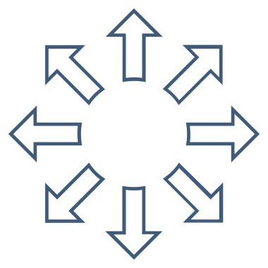 Oklar anahat vektör simge patlayabilir