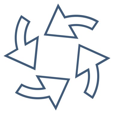 Döndürme oklarını vektör simge kontur