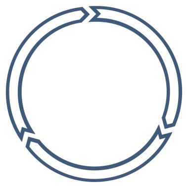 Döndürme daire kontur vektör simgesi