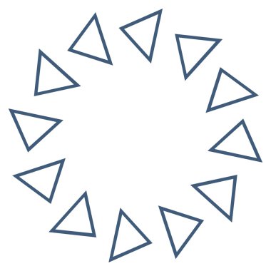 Döndürme ince çizgi vektör simgesi