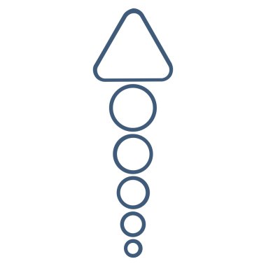 Kontur vektör simge yukarı ok göndermek