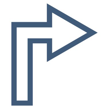 Sağ kontur vektör simge açmak