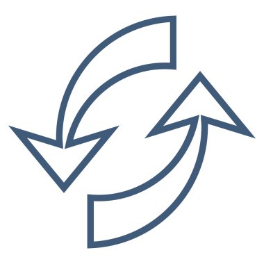 Update okları ince çizgi vektör simgesi