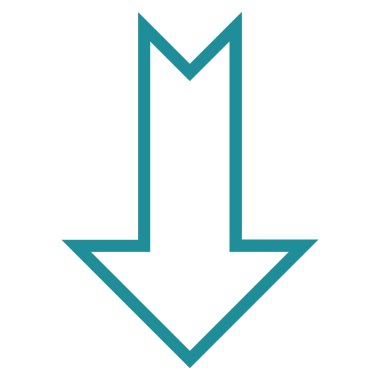 Kontur vektör simgesi aşağı ok