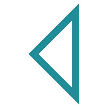 Ok ucu sol kontur vektör simgesi