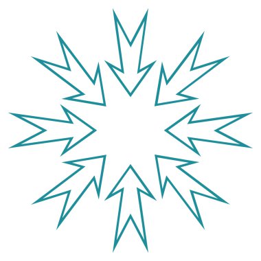 Oklar anahat vektör simge sıkıştırmak