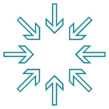 Oklar anahat vektör simge sıkıştırmak