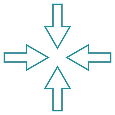 Oklar anahat vektör simge sıkıştırmak