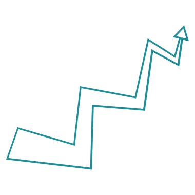 Eğimli yol ince çizgi vektör simgesi