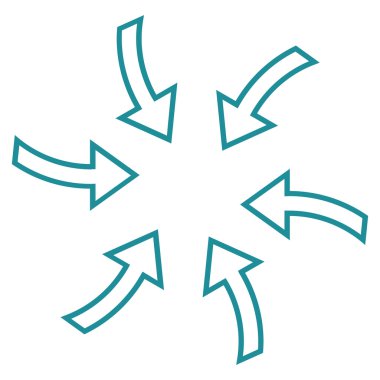 Siklon okları satırı vektör simgesi ince