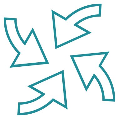 Siklon okları kontur vektör simgesi