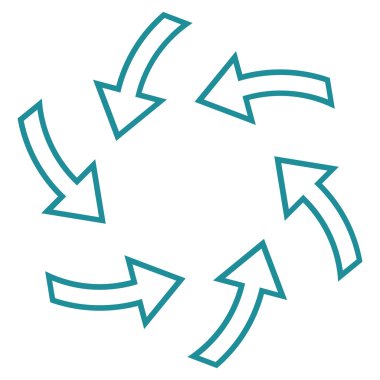 Siklon okları kontur vektör simgesi