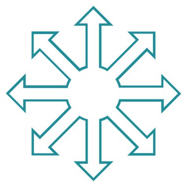 Oklar ince çizgi vektör simgeyi büyütmek