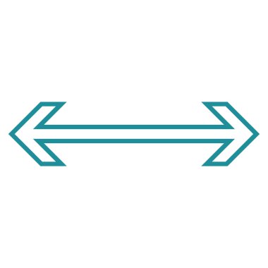 Exchange ok yatay kontur vektör simgesi