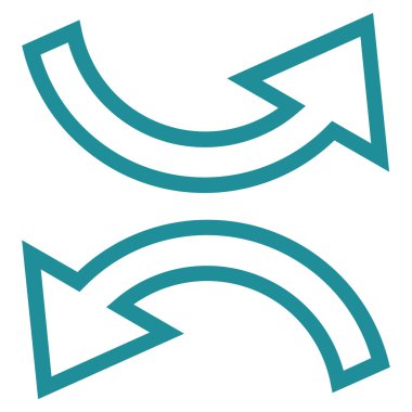 Exchange okları vektör simge anahat