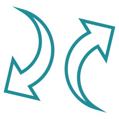 Exchange okları satırı vektör simgesi ince