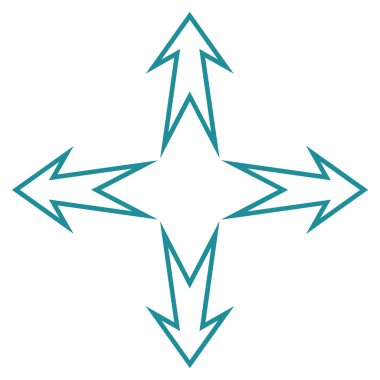 Oklar kontur vektör simgesini genişletin