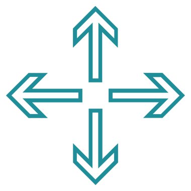 Oklar kontur vektör simgesini genişletin